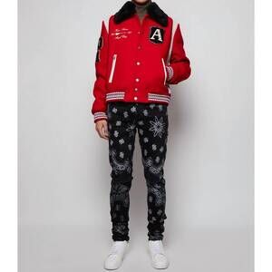 NEW AMIRI flocked bandana jeans in aged black